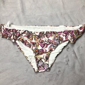 NWOT Anthropologie Butterfly Ruffled Bikini Bottom